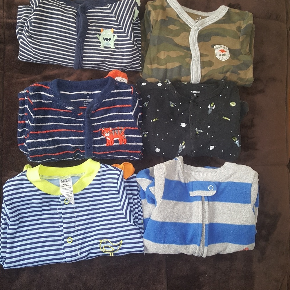Baby boy sleepers bundle